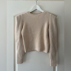 & Other Stories Cream Ribbed Sweater